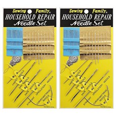 수예용 1+1 수선 바늘 26P세트 바느질 제봉 홈질 가죽 바느질도구 손바늘 장바늘 의류수선 퀼트부자재 자수바느질 공예용품 공예용반짇고리 바늘세트 실바늘+셀러팩토리Shop, 상세페이지 참조