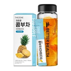 더존건강 더조은 콤부차 파인애플 10포 1박스 + 전용보틀, 50g, 10개입