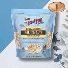 밥스레드밀 레귤러 롤드 오트밀 통곡물 907g 1개 압착 귀리 시리얼 그래놀라