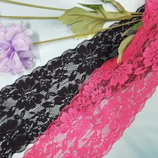 dklace 스판레이스모음 / 레이스 5082 폭 8cm 자가드, Red, 1개
