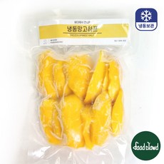 냉동 망고 과육 하프컷 망고과육, 5개, 1kg