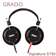 Grado Signature S750 耳罩式耳機 採用 S2 驅動單元與可拆卸線材設計, 黑色