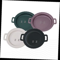 플레이트 원형 접시 식기 플라스틱 그릇 캠핑 낚시 야유회 등산 먹방 핸들 손잡이 휴대용 야외용 레저용 식사용품, 소/블랙, 1개, 소_블랙