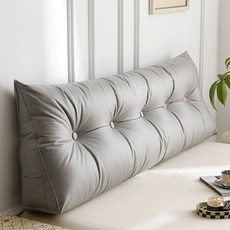 침대 등받이 쿠션 대형 허리 받침 베개 쇼파 임산부 롱 등쿠션 침실, B. 테크놀로지 트라이앵글 - 그레이