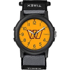 Timex 유니 NFL 리크루트 38mm 시계 - 워싱턴 커맨더스 블랙 패브릭 스트랩 포함 커맨더스 모던.