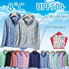 情侶款涼感防曬外套 UPF50+ 抗紫外線連帽外套 彈力速乾拇指袖防曬衣