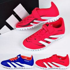 아디다스 키즈 끈없는 풋살화 방과후 축구화 프레데터 블루 레드 힐패드 증정