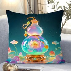 다용도 안락한 소파쿠션 양면 소파 쿠션 솜 포함 세탁가능 고탄력 다기능 안락쿠션 고탄력 다용도 쿠션 장기사용 가능 트렌디한 스타일, HUL-9, 40 x 40CM (솜포함 양면쿠션)