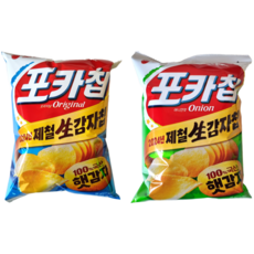 오리온 포카칩 2종 (오리지널66g+어니언맛66g), 어니언 5p +오리지널 5p, 6세트