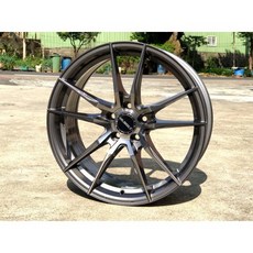FK鋁圈 17吋 5/108 SF801 亮鐵灰車面 灰金油, 1個