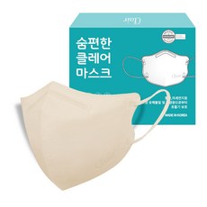Clair 숨편한 클레어 마스크 중형 KF94, 50개입, 1개, 베이지