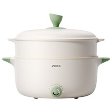 禮品電煮鍋多功能一體電炒鍋家用大容量電火鍋宿舍學生鍋小電鍋, 布魯白:不帶蒸籠