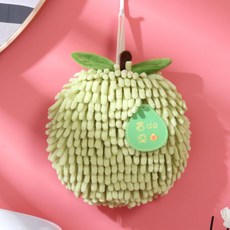 擦手毛巾衛生間掛式可愛擦手巾廚房加大抹布雪尼爾加厚吸水擦手球－, 1個, 1條【富的流油】