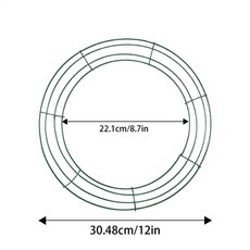 금속 꽃 후프 와이어 화환 프레임 스타 하트 라운드 웨딩 파티용 거치대 장식 액세서리 1 개, 01 빠른, 02 round
