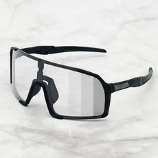 앤시오 변색 스포츠 고글 선글라스 자전거 고글, 블랙테 투명변색, 1개