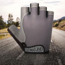 스포츠 반 장갑 쿨 메쉬 등산 자전거 바이크 헬스 작업 운동 다용도, 그레이