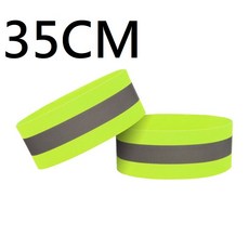 夜跑騎行反光腕帶 臂帶 彈力 安全腕帶 反光條, 1個, 35cm長