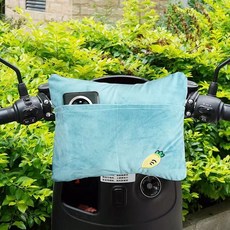 機車兒童防撞墊護頭枕 可拆洗前置通用型電瓶車頭防撞軟包帶收納, 綠枕 大號【可拆洗】+收納, 1個