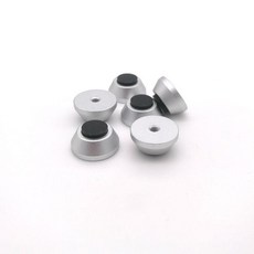 音箱腳釘防滑鋁合金腳釘胡桃木展示架工藝品茶盤鋁腳釘免打孔 副廠產品, 1個, 直徑15x高度7銀色4個, 銀色, 高度7