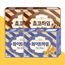 쵸코하임2개+화이트하임2개 284g 4개 대용량 과자세트