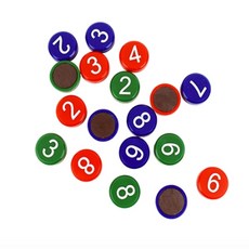 모든거샵 숫자 자석 1-10 원형자석 숫자자석교구 자석홀더 숫자자석칠판, 초록, 1개
