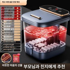 지구모든마켓 족욕기 스파족욕기 건식족욕기 족욕통, 살균 건강통 블랙 5in1 가변 주파수, 기본 색상
