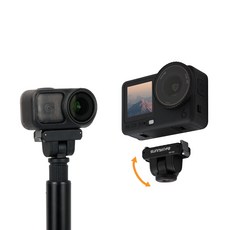 써니라이프 DJI 오즈모 나노/액션6 마그네틱 1/4인치 인터페이스 듀얼 방향 180도 회전 퀵 릴리즈 마운트 액션카메라 어댑터 악세사리, 실버