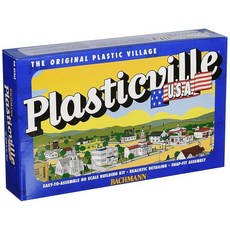 바흐만 트레인즈 - 플라스틱빌 빌딩 클래식 키트 동물이 있는 농장 HO 스케일