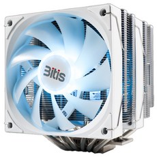 비티즈 6열 듀얼타워 120mm LED 공랭 CPU 쿨러 인텔 AMD 겸용, 1개, 화이트, T620 ARGB LED