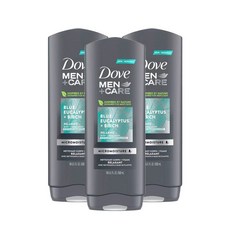 도브 멘 + 케어 블루 유칼립투스 자작나무 바디 페이스 워시, 3개