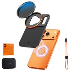 K&F CONCEPT 아이폰17 Pro/Pro Max 전용 금속 양면 자석 흡착 렌즈 필터 세트 58mm, 1세트, 17pro마그네틱 휴대폰 홀더+ND2-32