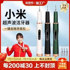 치아 케어 전동치석제거기 초음파치석제거기 고급판, 아게이트 그린, 1개