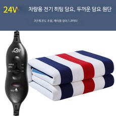 차량용 전기 담요 12V 24V 대형 트럭 싱글 방수 캠핑카 침대 가열 패드, 2_24V고저단계두꺼운담요 A_150x50cm, 1개