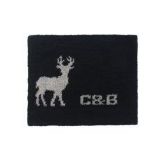 體溫魔術師 麋鹿刺繡保暖圍脖 親膚柔感冬季頸套 保暖脖圍, 黑, 1個