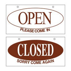 걸이형표지판 OPEN CLOSED U-4510 200x100x2mm, 1개