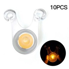 텐트부품 텐트폴대 방수 LED 줄 로프 가드 걸이등 캠핑 액세서리 미니 손전등 야외 안전 경고등 10 개, 노란색 10개, 1) yellow 10pcs