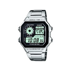 Casio Collection 남성용 시계 AE-1200WHD-1AVEF 실버 팔찌 137540