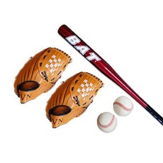 성인세트D (글러브(브32+브32)+배트76+야구공2개), 기본상품