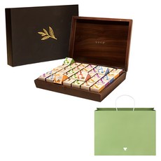 Ssanggye Myungcha Teaism Cube Wood 35p 禮品套裝, 7種茶包, 1盒