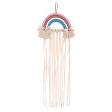 PU_무지개 리본태슬 마크라메, A01