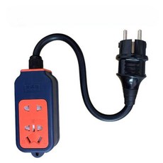 4000W 어댑터 돼지코 고출력 노랑 비트 0 3미터 전기 전원변환 가정용 7구, 1개, 1. 독일식 16A 멀티탭 0.3m