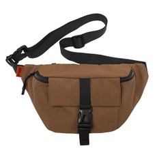 戶外機能胸包 男女通用大容量輕便運動斜挎包休閒百搭旅行爬山挎包, 咖色, 1個