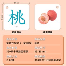 【超繪玩】現貨兒童繁體字卡片 無聲繁體中文 有圖字 漢字 生字識字 早敎益智閃卡 卡片書 益智 閃卡 繁體字卡 認識國字, 繁體方版字卡318張 彩圖版, 1個