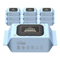 리벤스 시그니처 블루 엠보싱 아기 물티슈 70매 10개