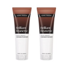 John Frieda Brilliant Brunette 컬러 바이브레이시 컨디셔너 브라운 헤어 컨디셔너 240ml(8.45FL 온스) 2개 팩