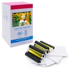 Canon KP-108IN KP108과 호환되는 Nineleaf 컬러 잉크 및 용지 세트 교체 총 3가지 108매 포함 SELPHY 무선