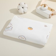 6層紗布嬰兒涼蓆 稚趣拼色 80*130cm 舒爽夏日睡眠, 0128白色小狗包單[A類] 83x83cm, 1套