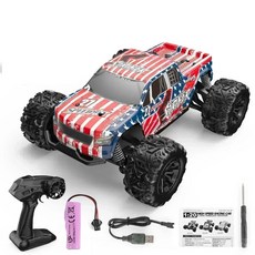 RC 파워 모터 2.4G 2WD 드리프트 자동차 빅 사이즈 트럭 독립 충격 흡수기 충돌 방지 성인 장난감 선물 20 KM/H, 3)Red-1B, 1개