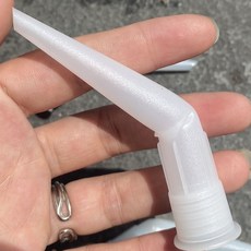 盛世 打膠專用膠嘴 彎嘴鴨嘴玻璃膠嘴，通用美縫硬膠嘴，玻璃膠頭施工工具, 1個, 玻璃膠通用彎嘴/1個