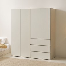 [케이컴퍼니본사] LPM 이음 푸시1600장롱세트CD(3서랍옷장+긴문옷장 이불장), 3서랍옷장+긴문이불장, 화이트